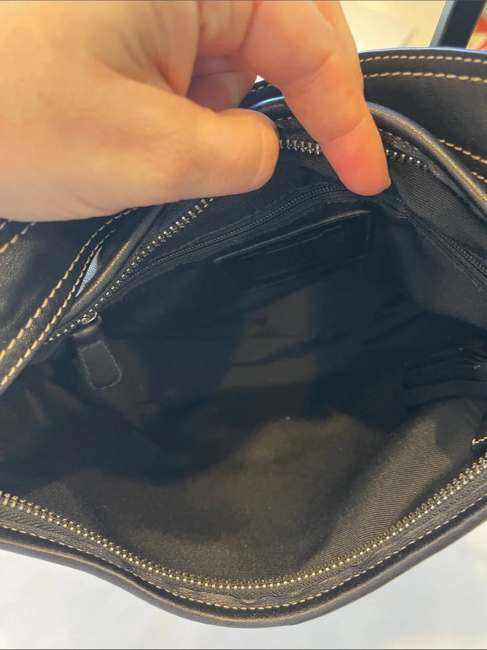 Vintage Coach Black Leather Mini Hobo Bag #8A01